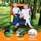 Kids Outdoor Swing with Oxford Fabric and Steel Frame Adjustable Rope Foam Padding for Safety